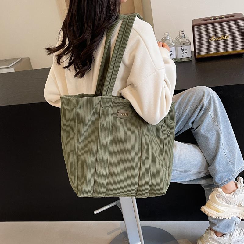 Вельветовая сумка Женская сумка через плечо Большая сумка