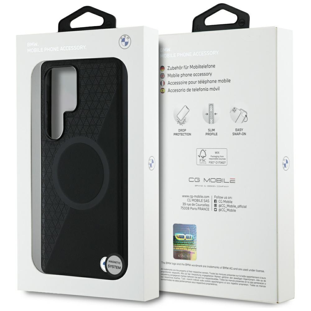 Etui do Samsung Galaxy S25 Ultra BMW Leather MagSafe Czarne