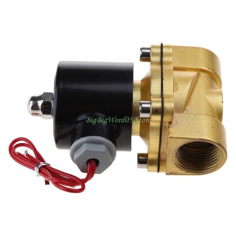 24TE 3/4" 220V Electric Solenoid for Valve Pneumatic 2 Port Water Oil Air Gas 2W-200-