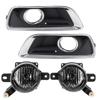 12V H11 Fog Light and Grill for Chevy Malibu Car Front Lower Bumper Grill Frame Driving Lamp Drl