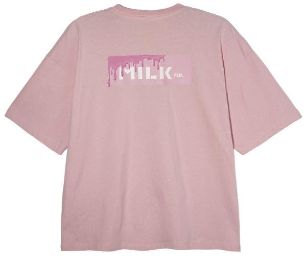 Milkfed Casual MELT BAR WIDE TEE In Pink Women's S/S
