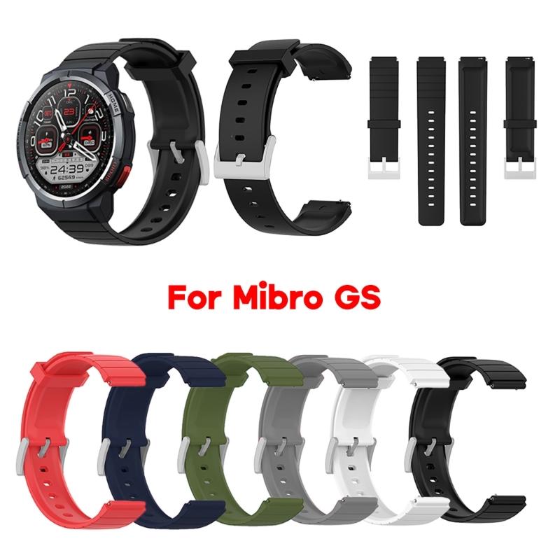 Мягкий силиконовый ремешок, подходящий для Mibro GS Sport Watch, петля-браслет для запястья, сменный, водонепроницаемый, устойчивый к поту, устойчивый к царапинам