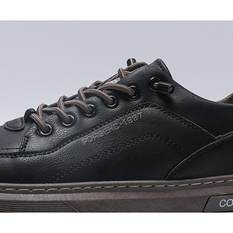 Мужские повседневные белые кожаные кроссовки — модный корейский дизайн, легкие и дышащие