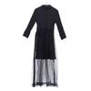 Furfur Long Sleeve Docking One Piece F Black Women Used