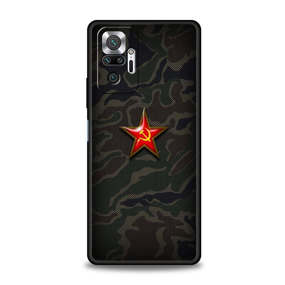 Phone Case Cover for Redmi 14C 10C Note 15 14 13 12 10 11 Pro Plus K40 5G Soft TPU Shockproof Fundas Shell Vintage USSR CCCP Bag