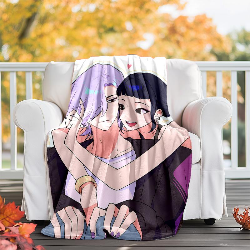 1pc KPop ZOEY6 Theme Blanket - Digital Print, Polyester, Cozy for All Seasons, Perfect for Outdoor, Camping, and Travel