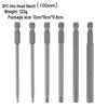 6PC Hex Head Bit 100mm Long – как на картинке