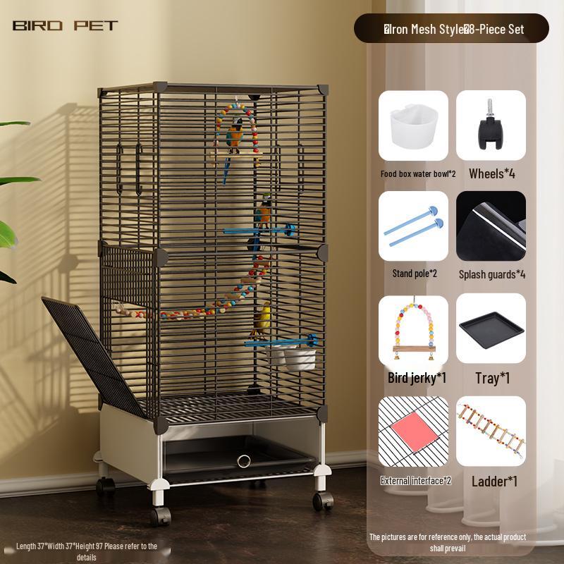 Роскошная большая клетка для птиц для какариков, волнистых попугайчиков, попугаев с гнездовым ящиком