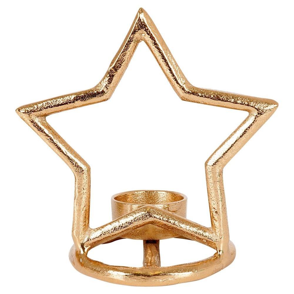 Star Candle Holder Metal Gold Christmas Tealight Candle Stand
