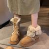 Northeast Snow Boots Women's Winter 2025 New Thick-soled Fur Integrated Fleece Short Cotton Boots Two Wear Warm Cotton Shoes