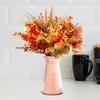 9 шт./компл. Осенний букет искусственных растений, реалистичный искусственный пластиковый эвкалипт, папоротник, Хэллоуин, День благодарения, фестиваль урожая, для помещений и улицы, искусственный лист