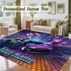 Crystal Velvet Square Rug Custom NameRocket League Pattern Non Slip Home Floor Decor Rug