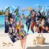 Dragon Ball Printed Swim Towel, Portable Water Absorbent Towel for Beach Camping Daily Bathroom Use