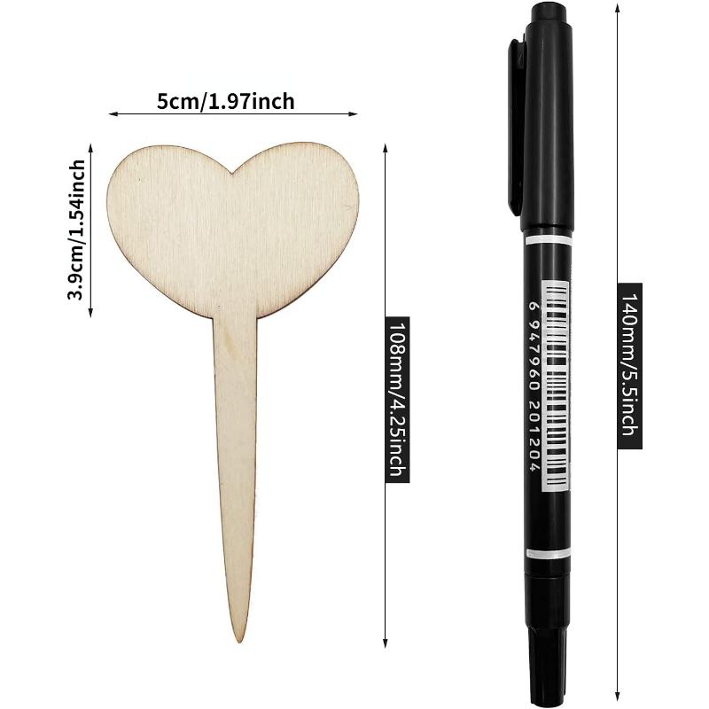 Бирки для растений Т-типа, 30 шт. Этикетки для деревянных растений, садовые бирки с маркером для цветов, суккулентов, декоративных цветов, вывеска для растений, садовые маркеры