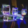 Prism Cube Sun Catcher Optical Color Dispersion Cube Portable Faux White Crystal Cube Prism for Kaleidoscopic Entertainment