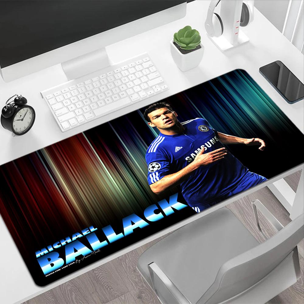 Michael Ballack Soccer Action Gaming Mouse Pad Desk Mouse Pad Ultra-Long Desk Mat Non-Slip Rubber Bottom Office and Gaming Desk Decoration