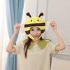 Прекрасная Экспрессия Короткий Тип Желтая Шляпа для Шоу Забавная 3D Шапка Пчелы Животное Плюшевый Головной Убор Костюмные Аксессуары