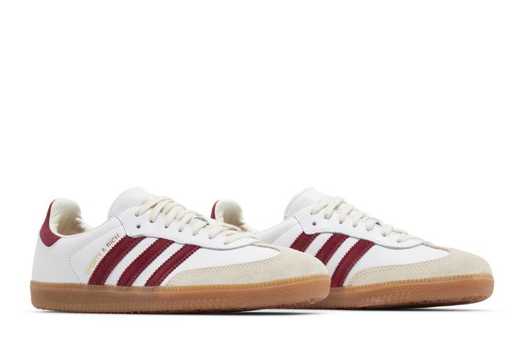 Мужские кроссовки adidas Samba Sporty & Rich Белые с бордовым
