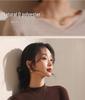 Women's Black Fleece-Lined Half-High Neck Base Layer Knit Top - Thickened Long Sleeve for Autumn/Winter 2026