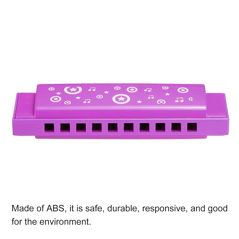 Прозрачная губная гармошка PATIKIL, 10 отверстий, фиолетовый, ABS, губа арфы, музыкальный инструмент для начинающих, для взрослых, для профессионалов