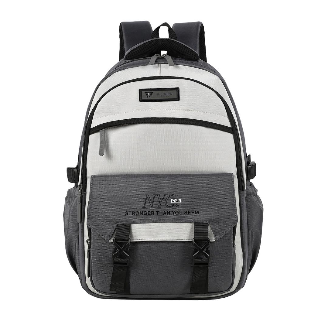 Schoolbag new nylon color matching design fashionable and versatile Korean version of junior and high school students backpack trendy commuter