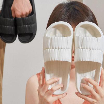 Женская домашняя обувь, тапочки на толстой платформе, летние пляжные шлепанцы, женские туфли на плоской подошве с мягкой подошвой из ЭВА, немые нескользящие шлепанцы, пляжные сандалии