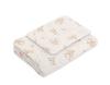Newborn bedding set with filling, 2 pieces, 75x100cm, beige teddy bear with rainbow