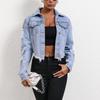 European & American Women's Casual Loose Ripped Long Sleeve Denim Jacket