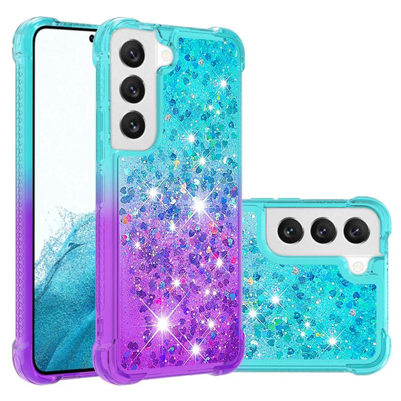 Чехол с эффектом 'жидкий песок' для Samsung Galaxy S23 S22 Ultra, Чехол с блестками, переливающимся градиентом для Galaxy S20 S21 FE Plus, Чехол для телефона Fundas Coque