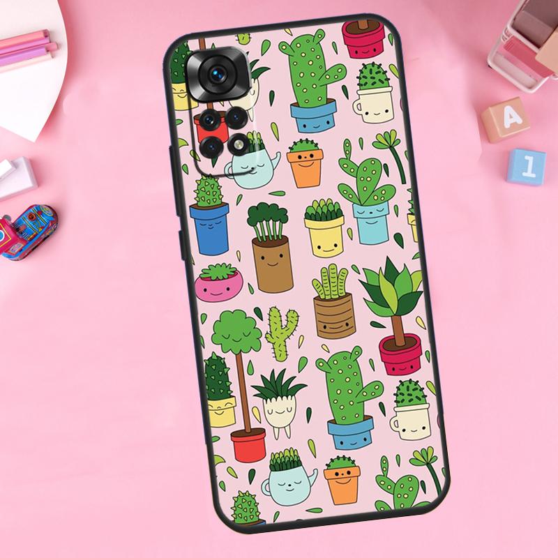 Cactus Succulent For Xiaomi Redmi Note 13 14 9 10 11 12 15 Pro Plus Phone Case For Redmi 15 C 14C 10C 12C 13C