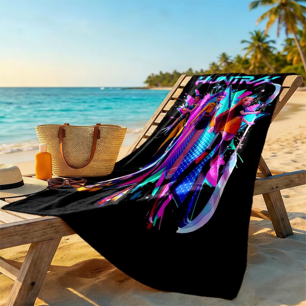Like Demon Hunter Girls Beach Towel Super Soft Microfiber Quickdry Fabric Comfortable Lightweight