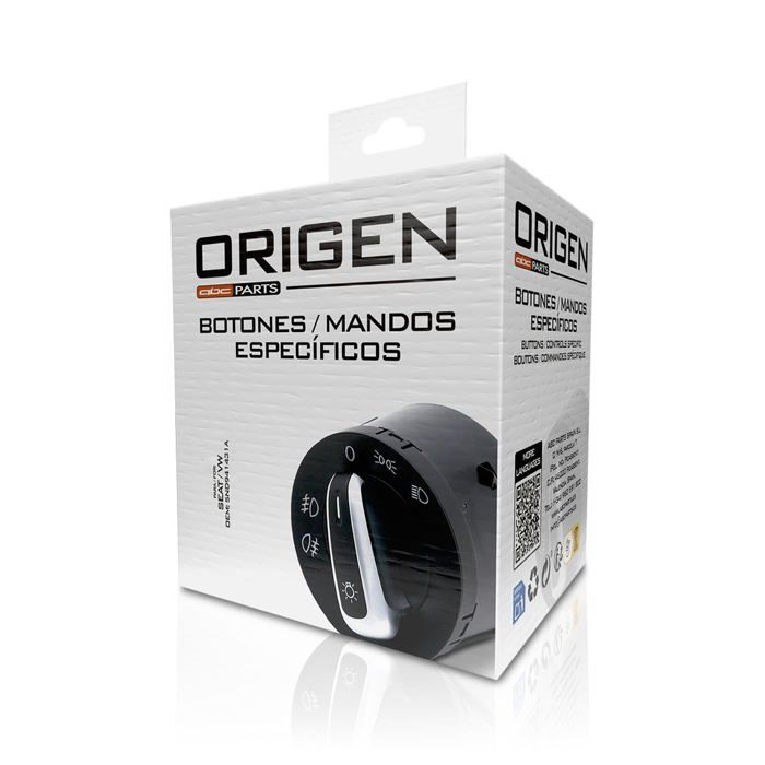 Bouton de commande d'éclairage - origen - seat/vw - remplacement - référence oem 5nd941431a - neuf