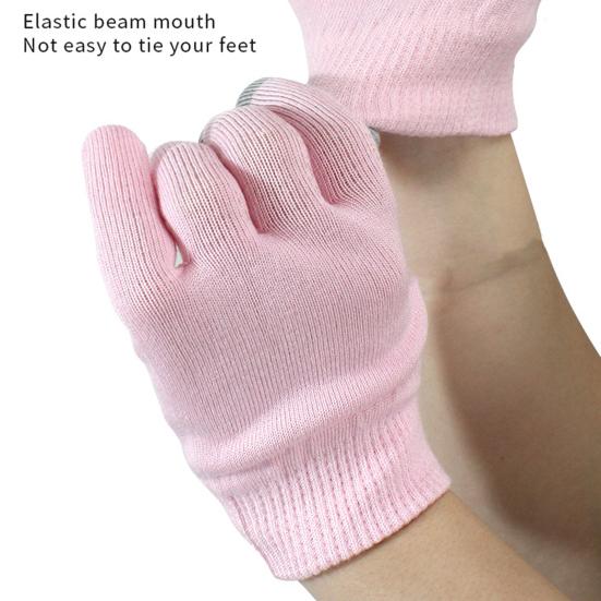 1 Pair Reusable Moisturizing Gel Gloves Touchscreen Hand Care Gloves for Dry Skin Washable Comfortable Cotton Blend Gloves