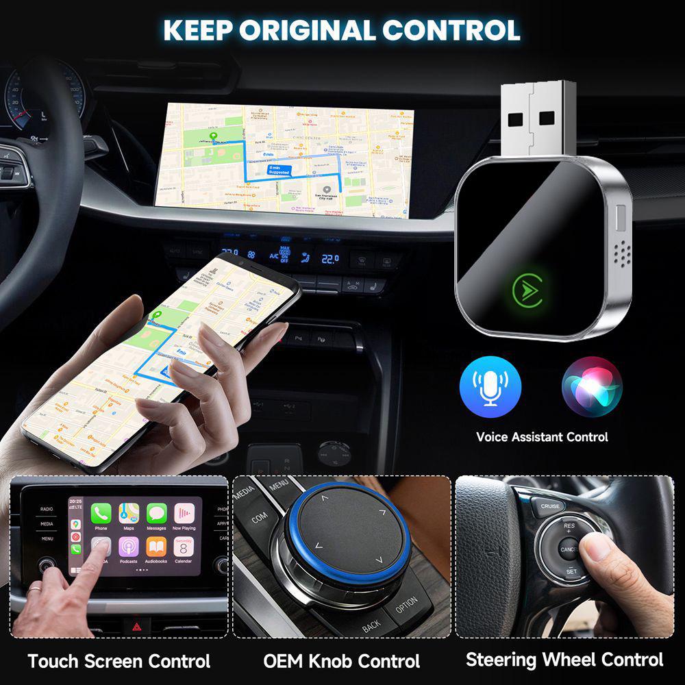 Новая CarPlay Box: 2-в-1 Навигация Android Auto с адаптером двухрежимного подключения в одно касание