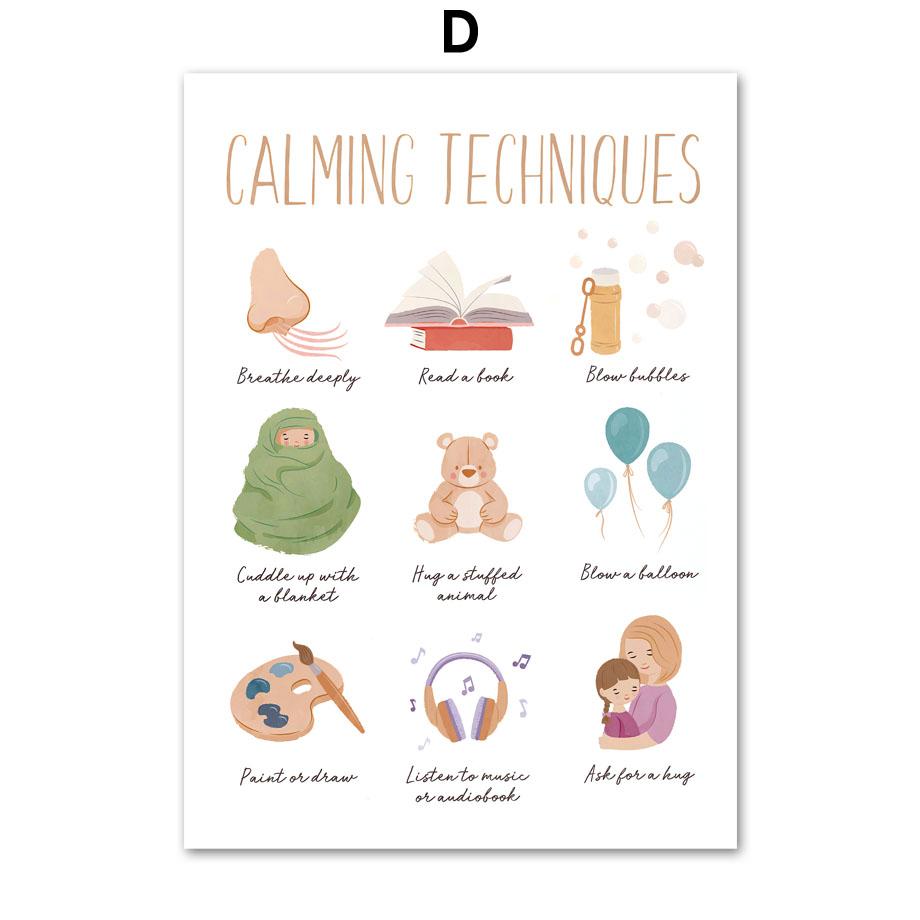 Алфавит чувство расписания язык жестов цифровая настенная живопись на холсте плакаты на скандинавскую тему и принты настенные панно Декор для детской комнаты