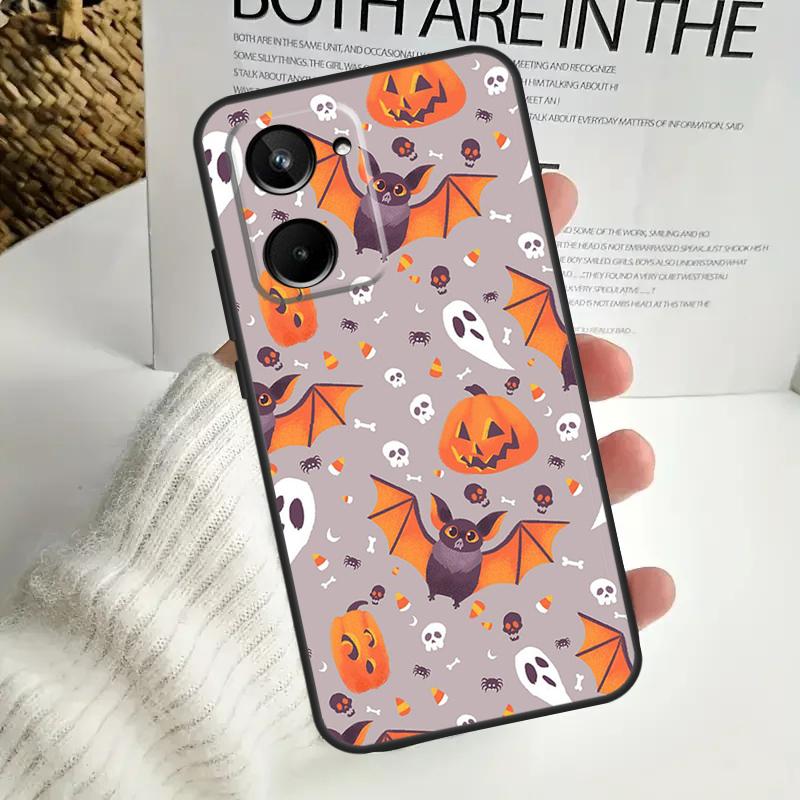 Halloween Vampire Bats For Realme 12 Pro Plus 11 10 9 C67 C55 C53 C35 C33 C30 C25s C21Y C15 GT3 GT5 GT Neo 5 Case