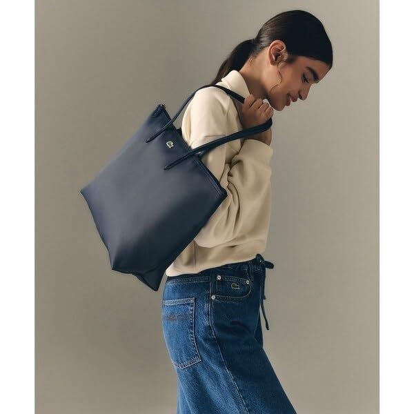 Petit Large Tote Bag NF1888PM Sax Blue Free Size [Lacoste] [Official] L.12.12 Piqué
