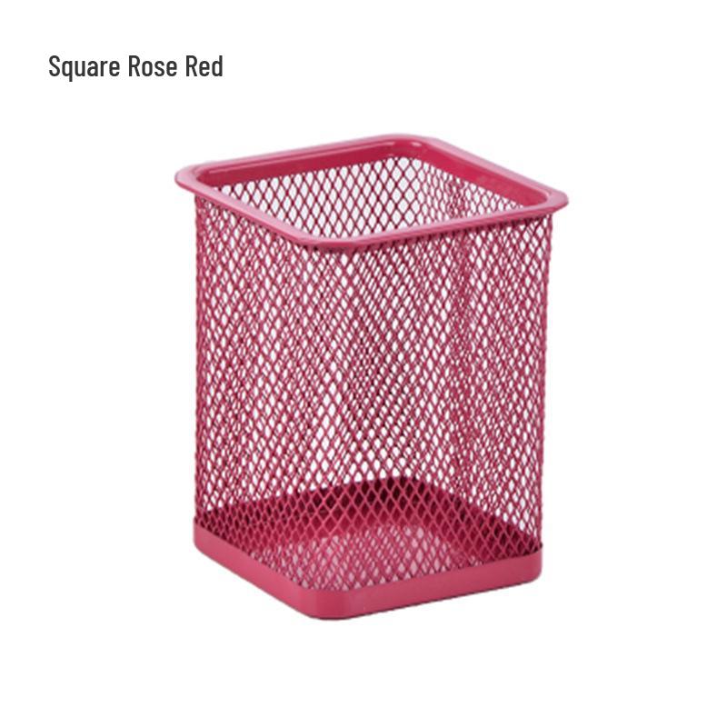 Iron Round Multifunctional Pen Holder – Large Capacity Metal Desktop Storage Organizer