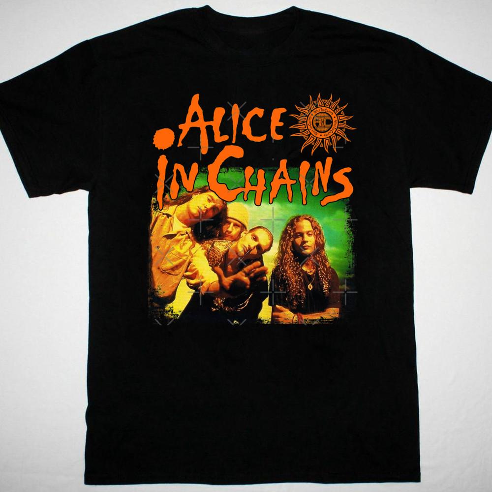 Новая футболка группы Alice in Chains Черная Унисекс Футболка Все Размеры S-5XL Рубашка Футболка для Фанатов Унисекс