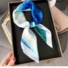 New Women Silk Printed Design Scarf For Women Fashion Neck Tie Hand Bag Foulard Wrist Kerchief Shawl Wraps Hajib Silk Scarves