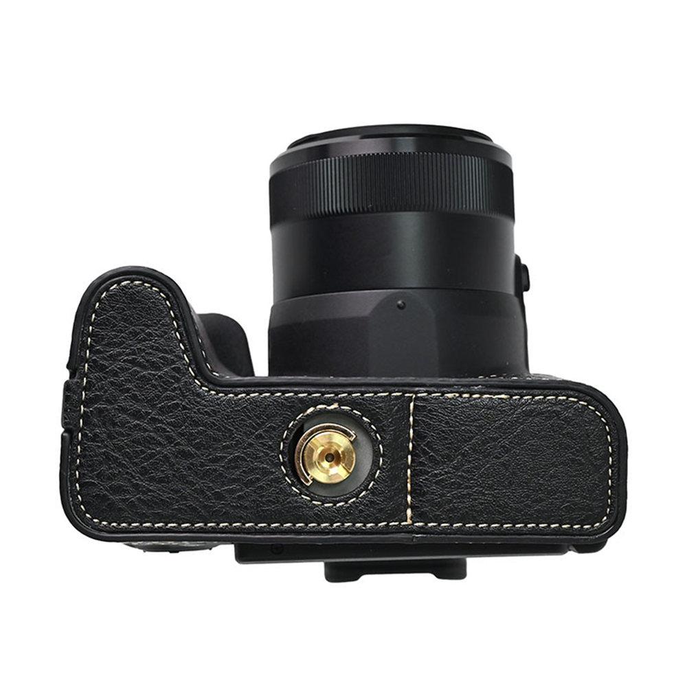 Получехол для камеры из ПУ кожи личи для Canon EOS R50V R50 R100 R8 R10 R5 R5II R6 R6II 200D 200DII SX70HS, чехол с плечевым ремнем