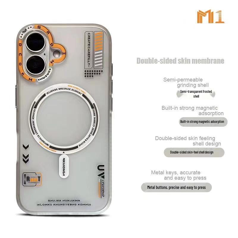 Модный матовый защитный чехол для iPhone 16 Pro Max с покрытием Skin-Feel и магнитом, устойчивый к падениям