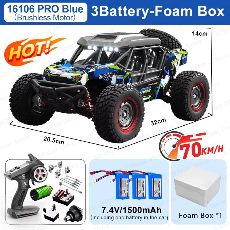New 4WD RC Car 4x4 Off-road Drift Racing Car 50/70KM/h Super Brushless High Speed Radio Waterproof Truck Remote Control Toy for Kids Boys Racing