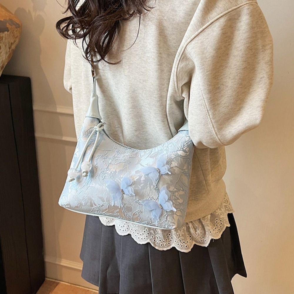 Flower Pattern Chinese Style Crossbody Bag Cheongsam Accessories Cheongsam Bag  Banquet