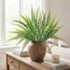 6PCS 7 Branches Simulated Green Plant UV Resistant Artificial Persian Leaf Faux Ferns  Office Decor