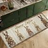Cartoon Bunny Pattern Soft Kitchen Rug Anti-Fatigue Kitchen Rug Waterproof Non-Slip Rugs Set Runner Rug Bedside Rug Absorbent Carpet For Kitchen