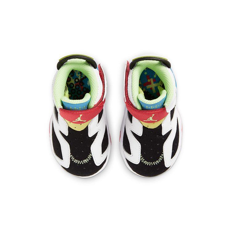 Air Jordan 6 Retro Little Flex TD Multi White Детские кроссовки Ghost-Green Black Coast CT4417-103