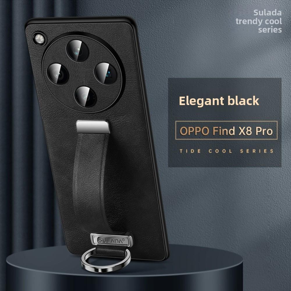 High-end Cowide Leather Mobile Phone Case for Oppo Find X9 Pro Findx8 Ultra X8s Plus X7 Wristband Holder Camera Protection Cover