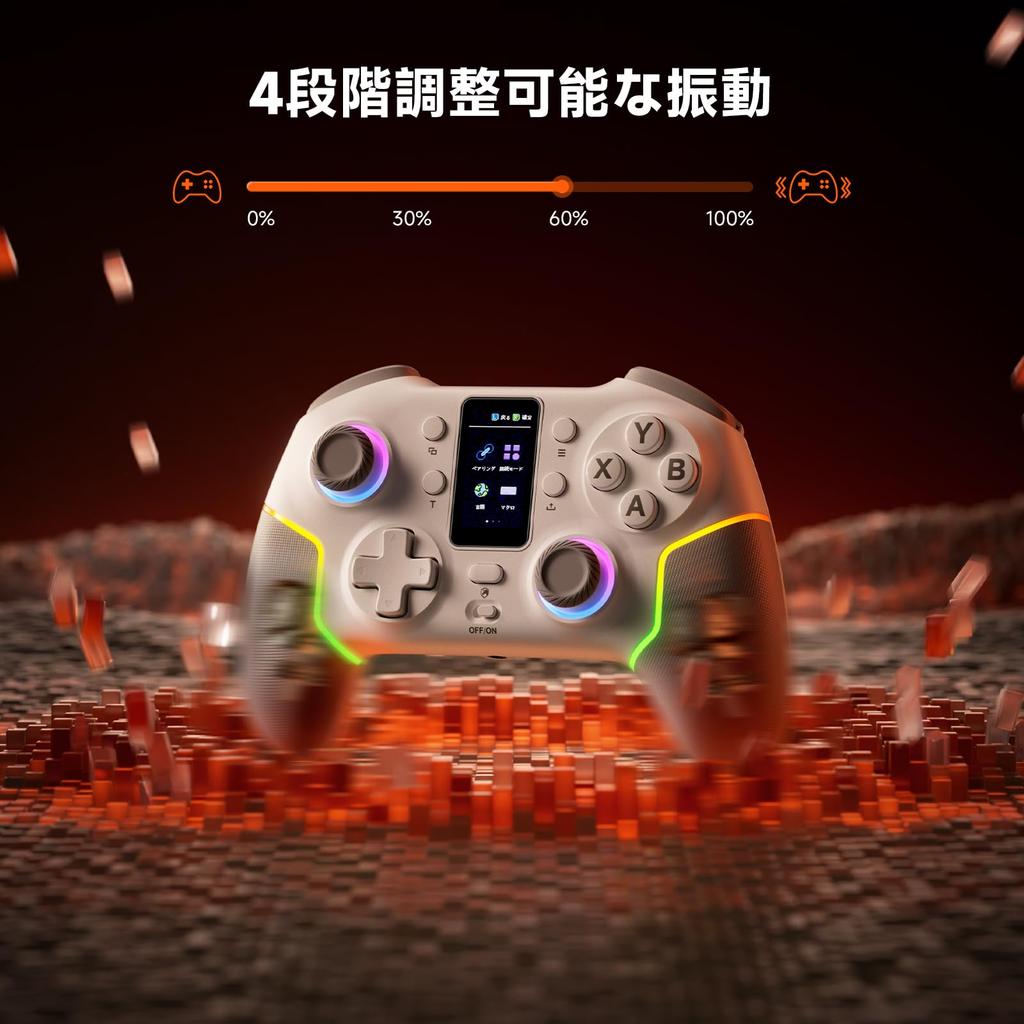 ECHTPower PC Controller with Multi-Function LCD, WirelessWired, 2.4G Receiver, Earphone Jack, 1000Hz Polling Rate, Hole Stick & Trigger, Turbo Fire,