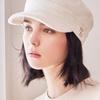 VA Square Studded Wool Sailor's Cap Ivory